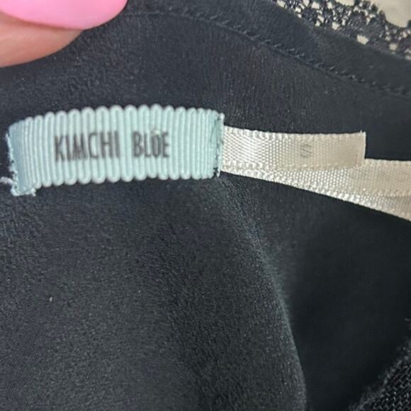 Urban Outfitters Kimichi Blue Black Lace Trimmed Tank size S - Picture 4 of 8